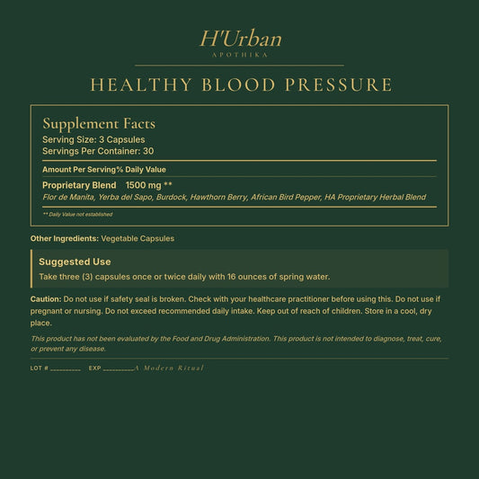 HUA Back Panel - Healthy Blood Pressure
