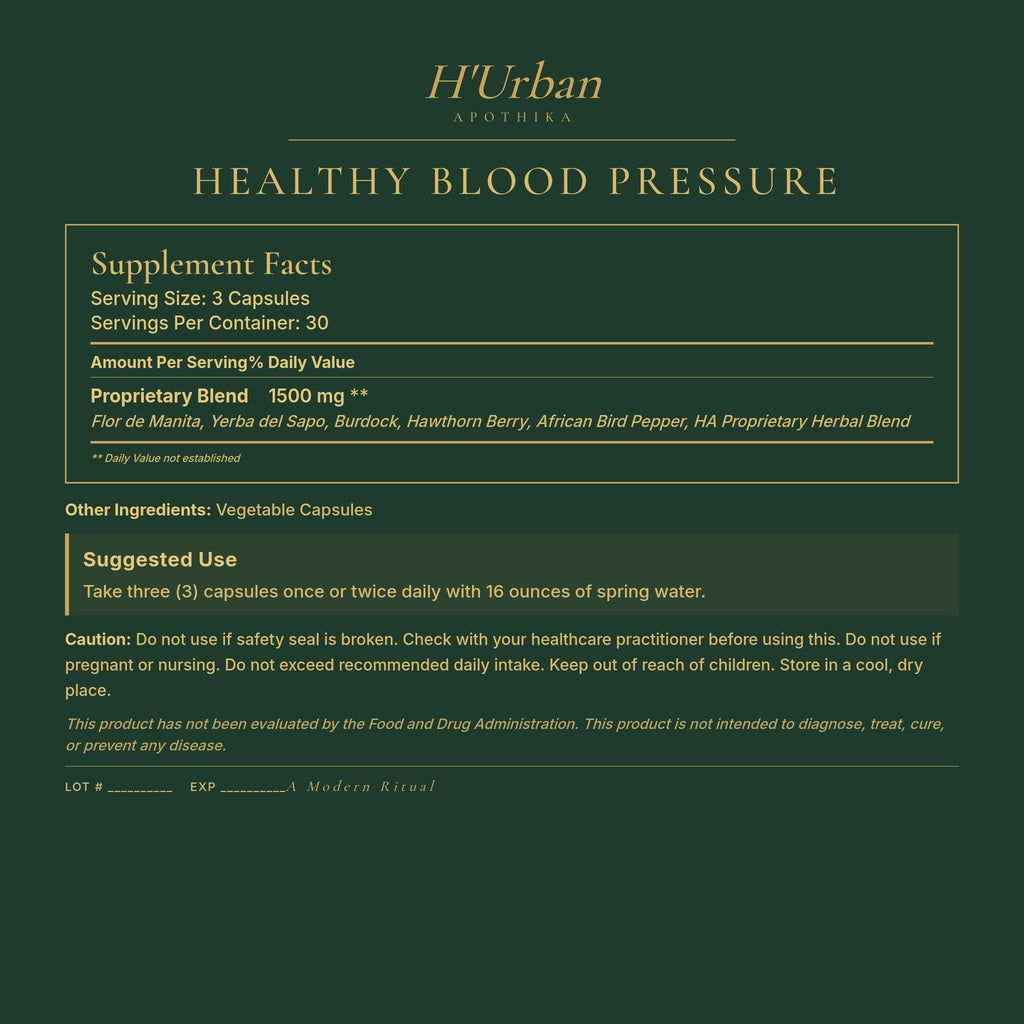 HUA Back Panel - Healthy Blood Pressure